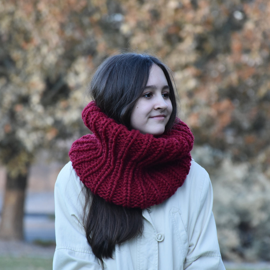 Knit Chunky Woolen Winter Scarf for Woman and Men