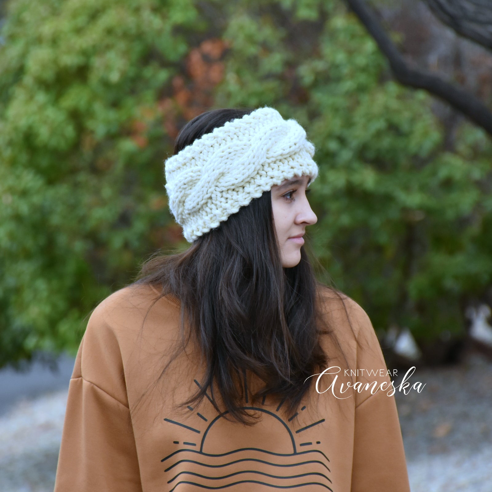 Eugenia Kim Knit Headband‎ Ear Warmer - Black White Marled Wool Alpaca Blend Women main image 3