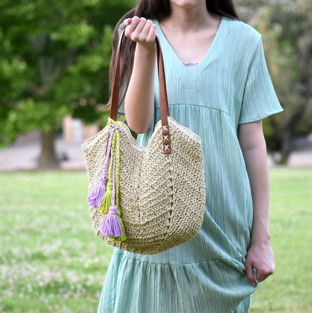 Summer Crochet Straw Bag 