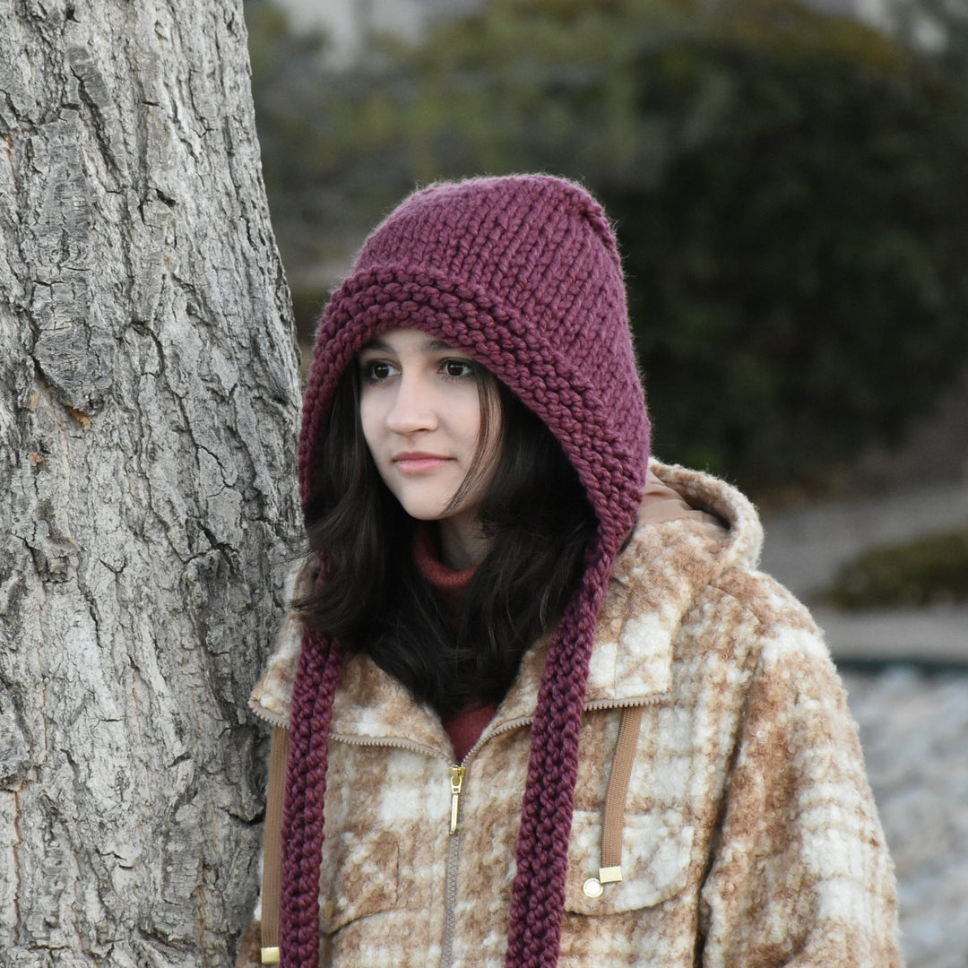 Handmade Chunky Knit Hood Hat