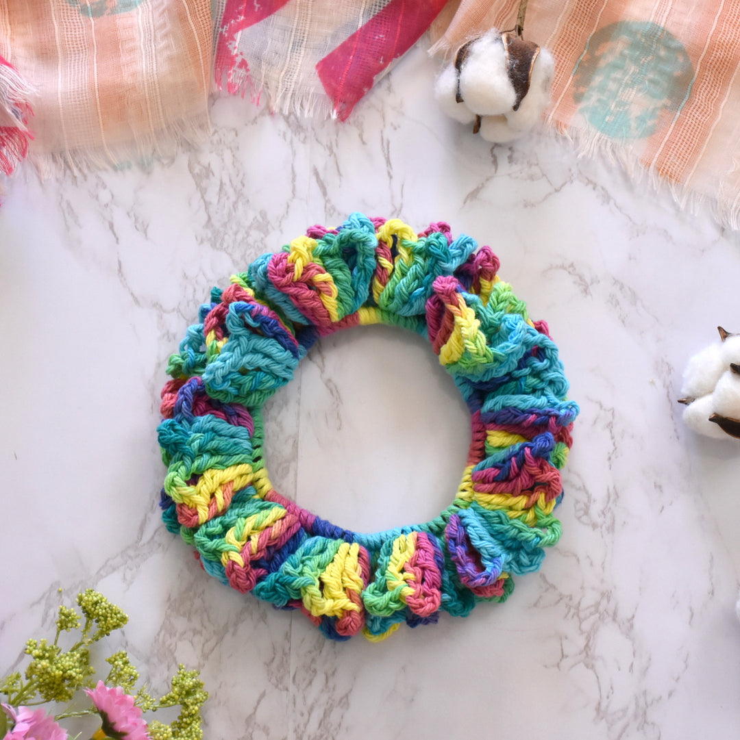 Crochet Scrunchy - Large - Multis