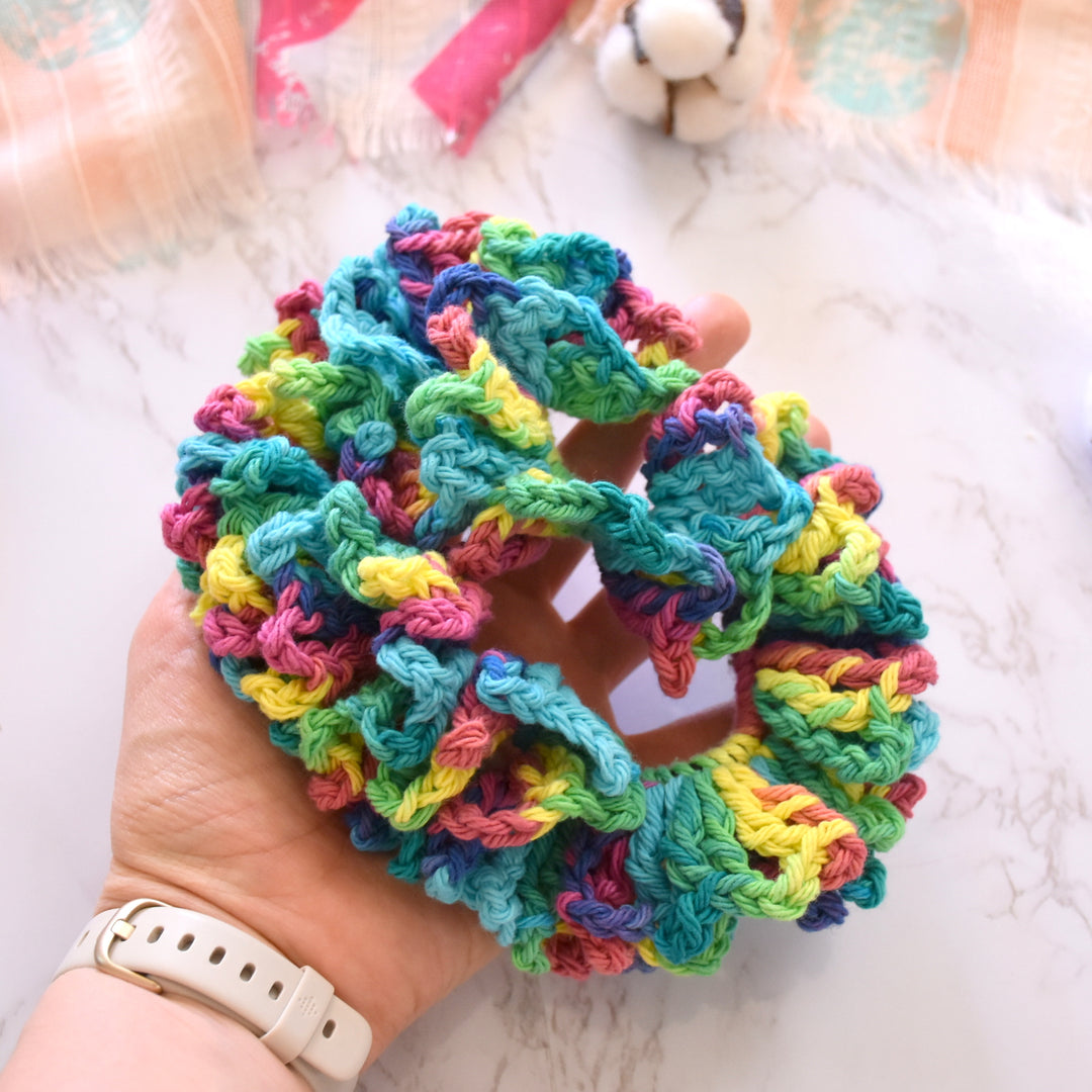 Crochet Scrunchy - Large - Multis