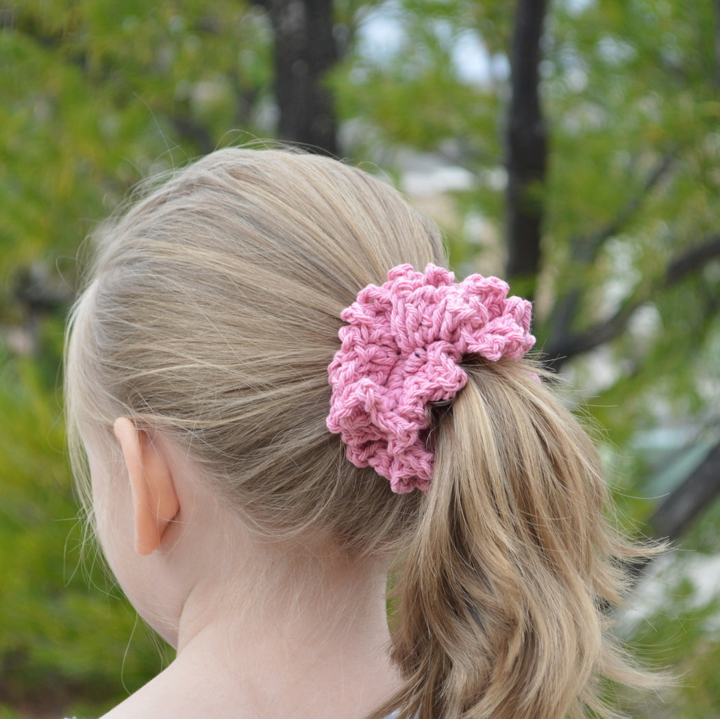 Set of 3 | Crochet Scrunchy - Medium - Solids