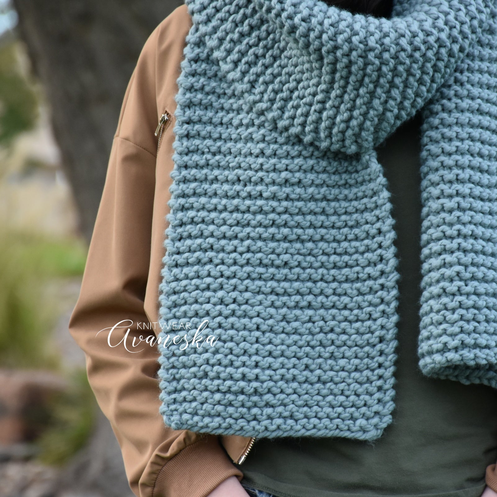 Chunky Long Knit Scarf | The Cambridge – Avaneska Knitwear