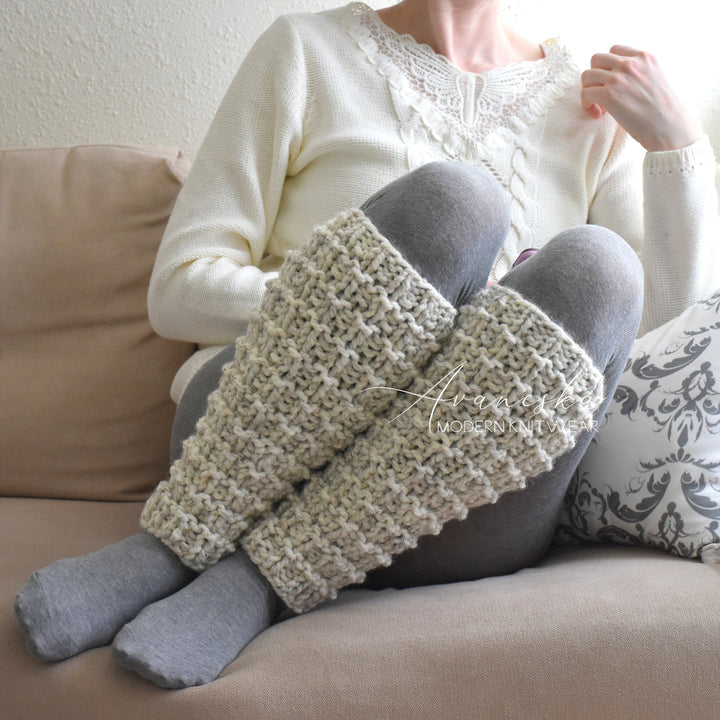 Woman's Knit Chunky Woolen Leg Warmers