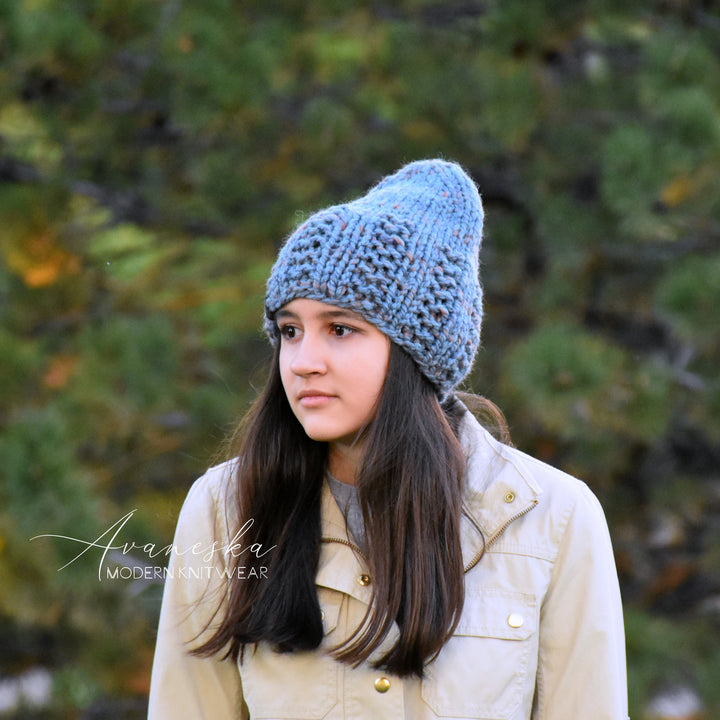 Woman's Chunky Woolen Knit Beanie Hat