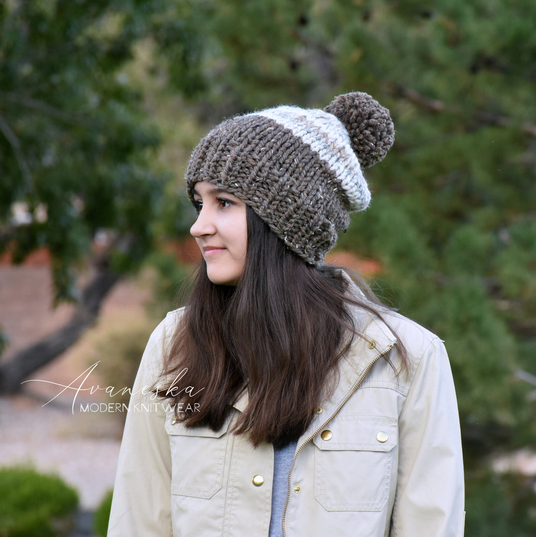 CLEARANCE Chunky Color Block Slouchy Hat | THE DARIA