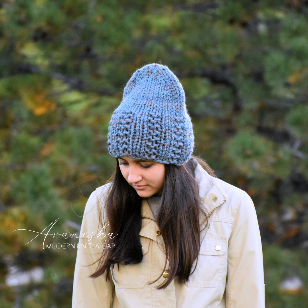 Woman's Chunky Woolen Knit Beanie Hat