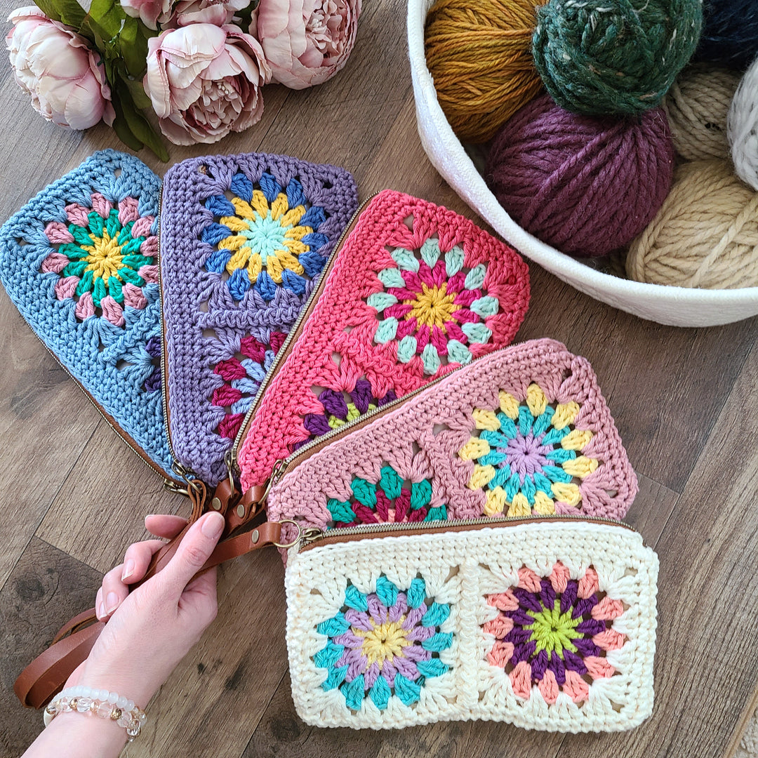 Granny Squares Wristlet