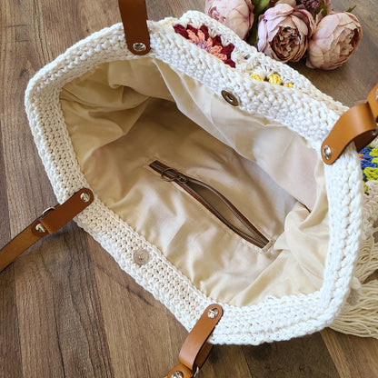 Crochet Granny Squares Shoulder Bag | BEVERLY