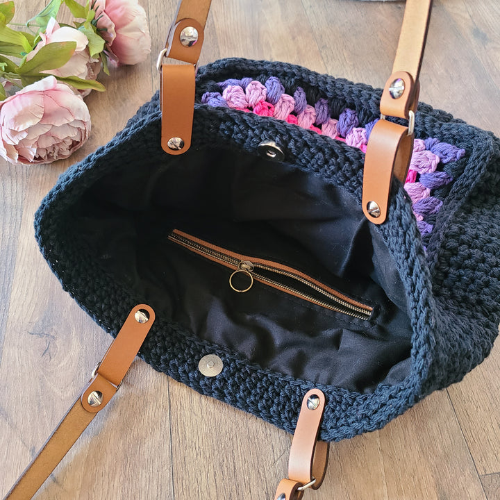 Crochet Granny Square Shoulder Bag | MARGO