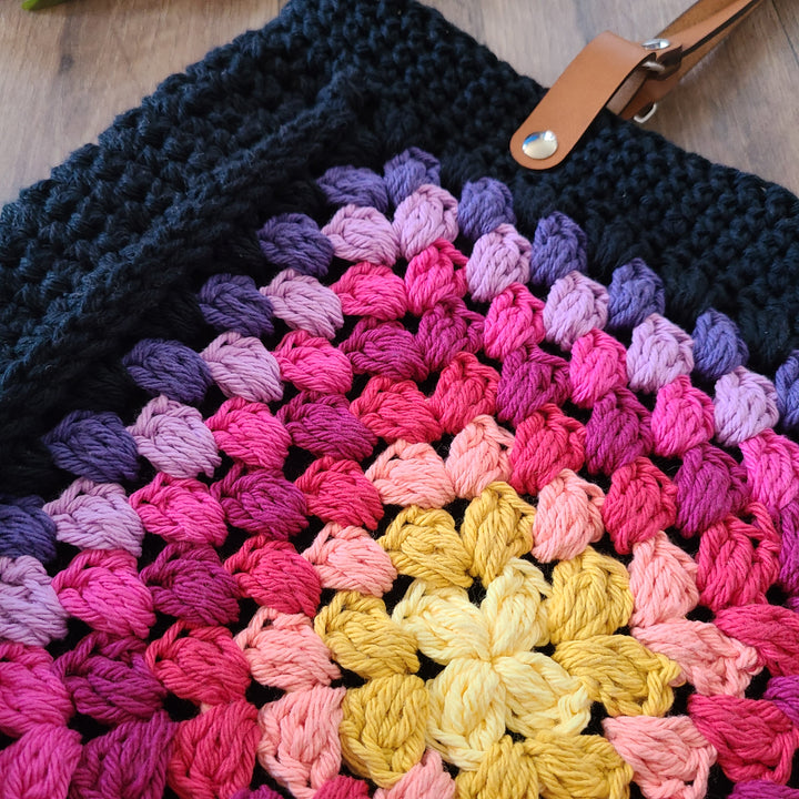 Crochet Granny Square Shoulder Bag | MARGO