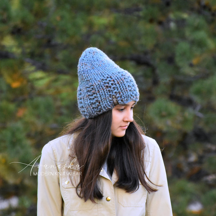 Woman's Chunky Woolen Knit Beanie Hat