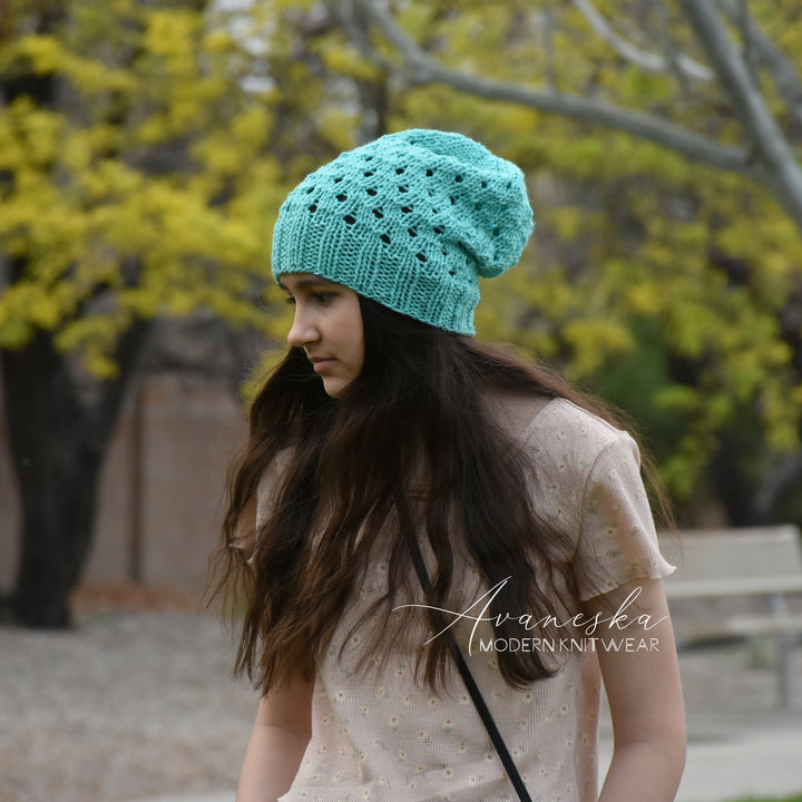 Knit Extra Slouchy Beanie Hat | The LEEDA