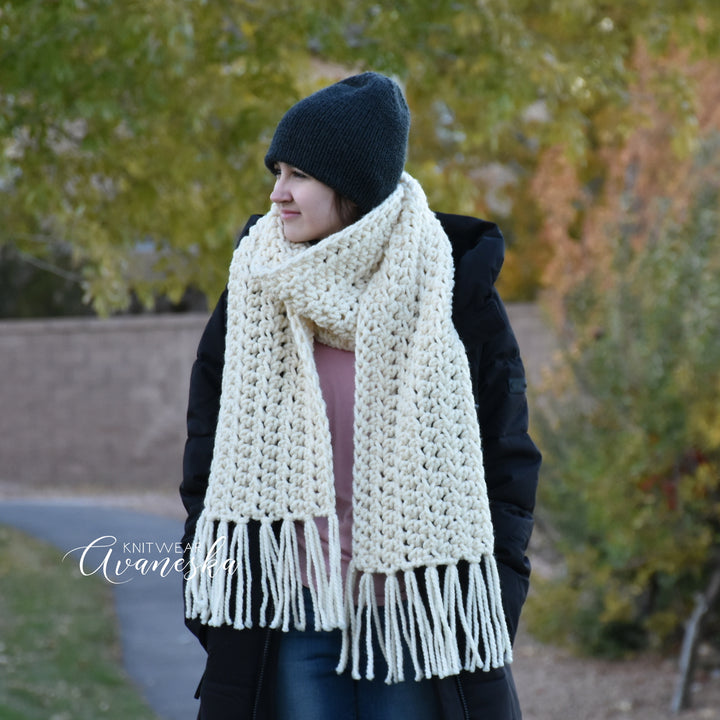 SALE Chunky Classic Long Fringed Scarf | THE ALPINE