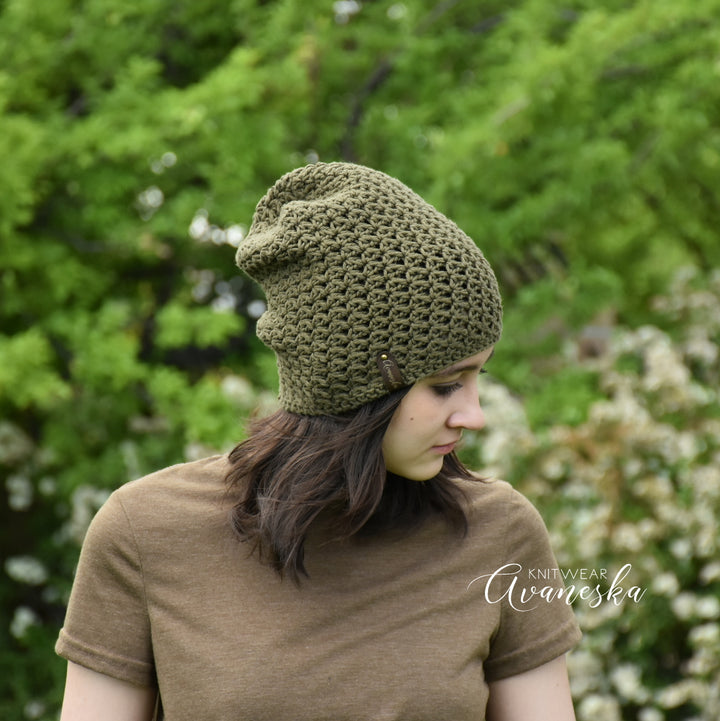 100% Cotton Slouchy Beanie | THE VISTA