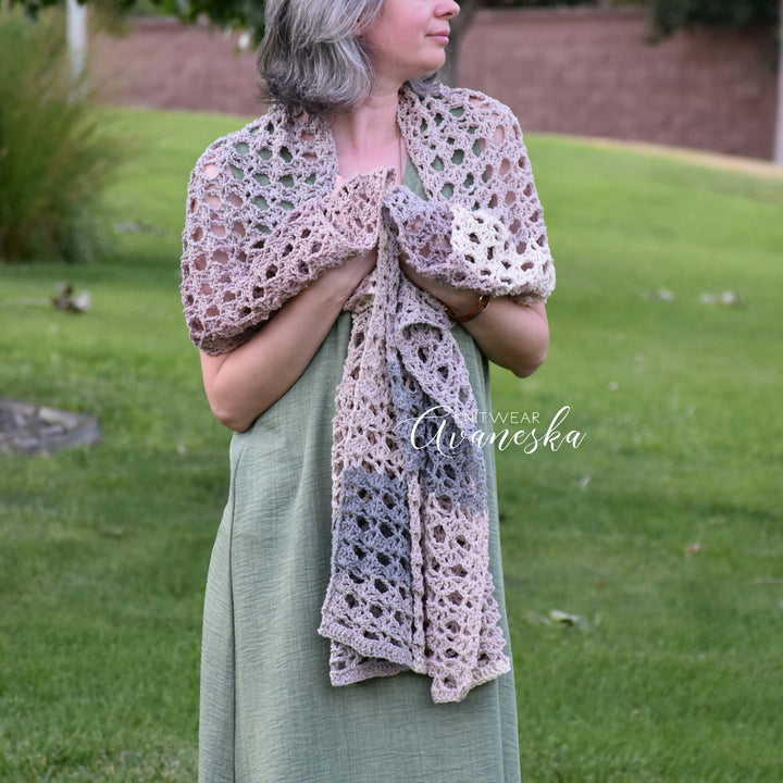 Crochet Lace Stole | GEORGETTE
