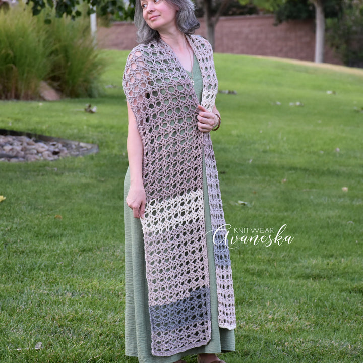 Crochet Lace Stole | GEORGETTE