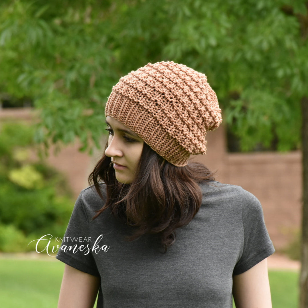 Lightweight Knit Slouchy Hat for Women and Teens