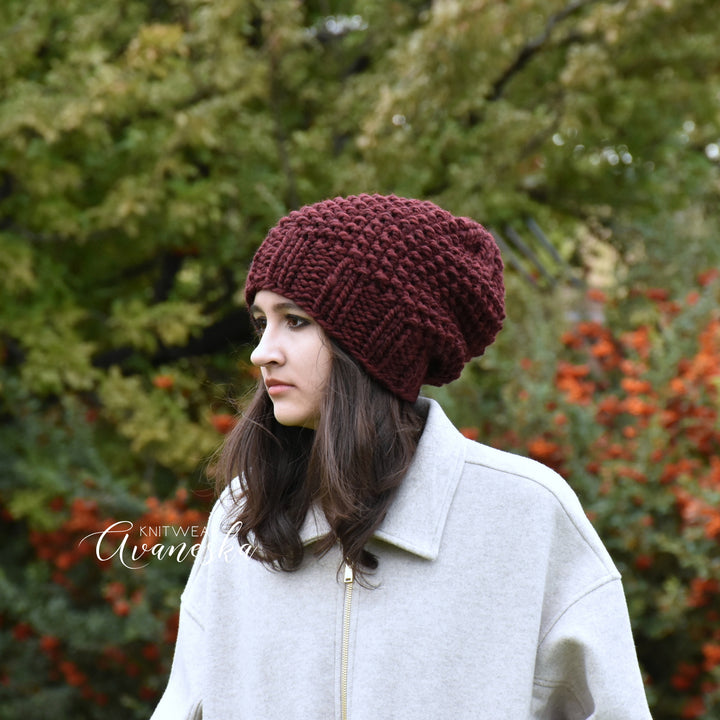 Chunky Extra Slouchy Hat | THE SAMARA