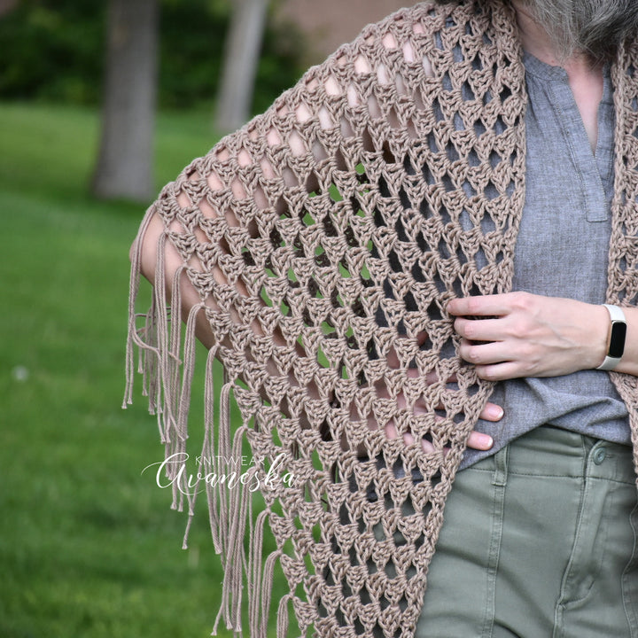 100% Cotton Triangle Shawl | ROSALIND