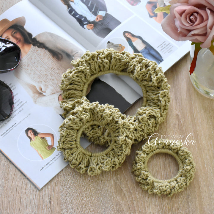 Bamboo Blend Crochet Scrunchies