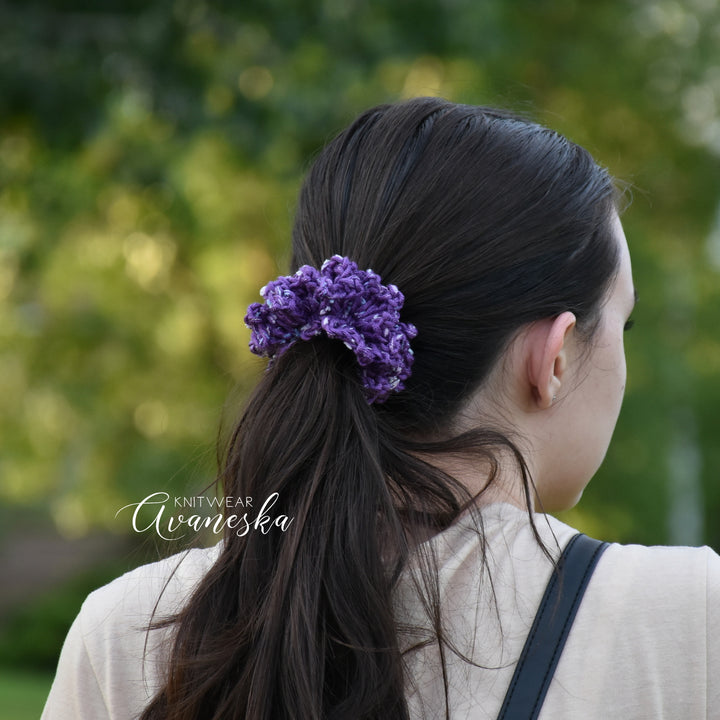 Speckled Crochet Scrunchies