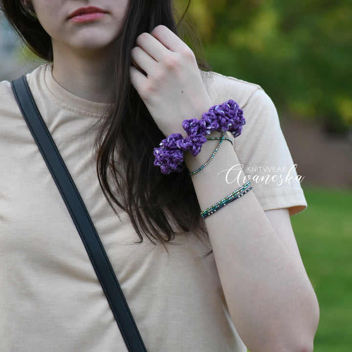 Speckled Crochet Scrunchies