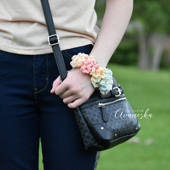 Plush Velvet Crochet Scrunchies