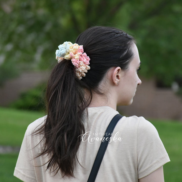 Plush Velvet Crochet Scrunchies