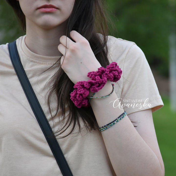 Organic Cotton Crochet Scrunchies