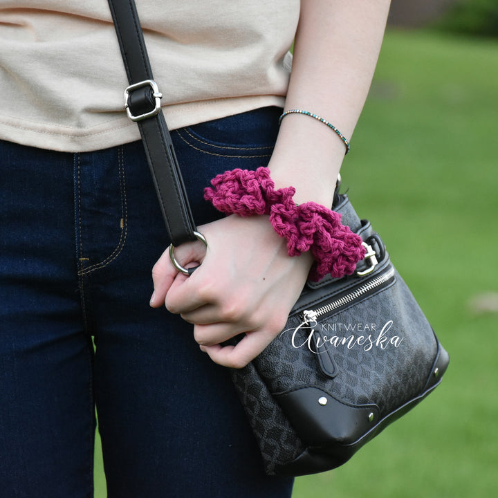 Organic Cotton Crochet Scrunchies