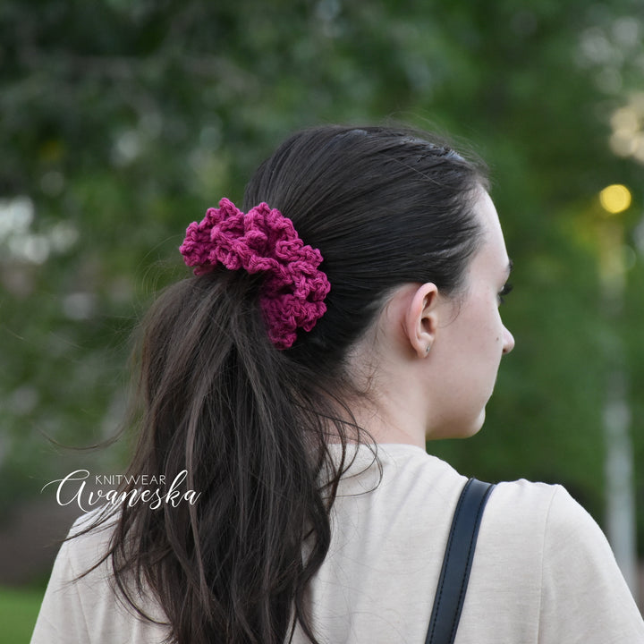 Organic Cotton Crochet Scrunchies