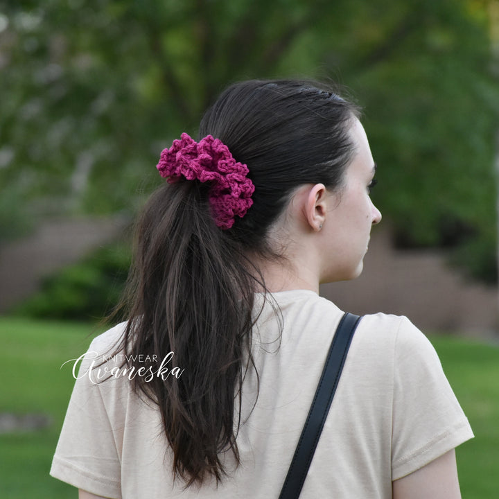 Organic Cotton Crochet Scrunchies