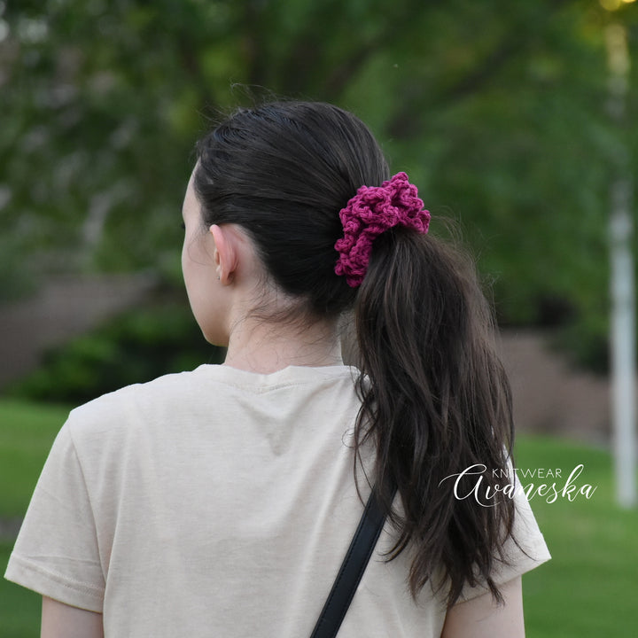 Organic Cotton Crochet Scrunchies
