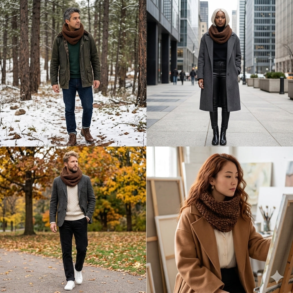 Knit Chunky Scarf | THE VERMONT
