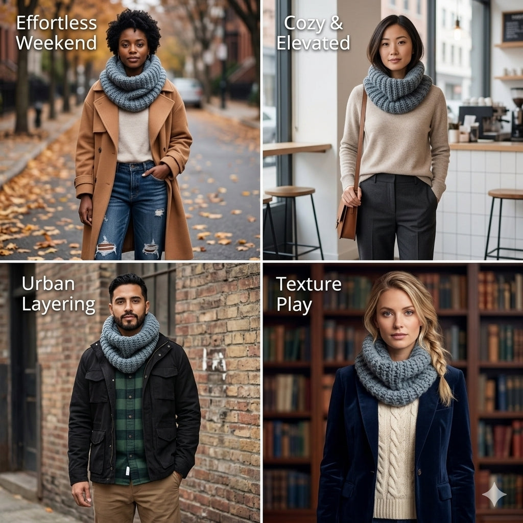 Knit Chunky Scarf | THE HANOVER