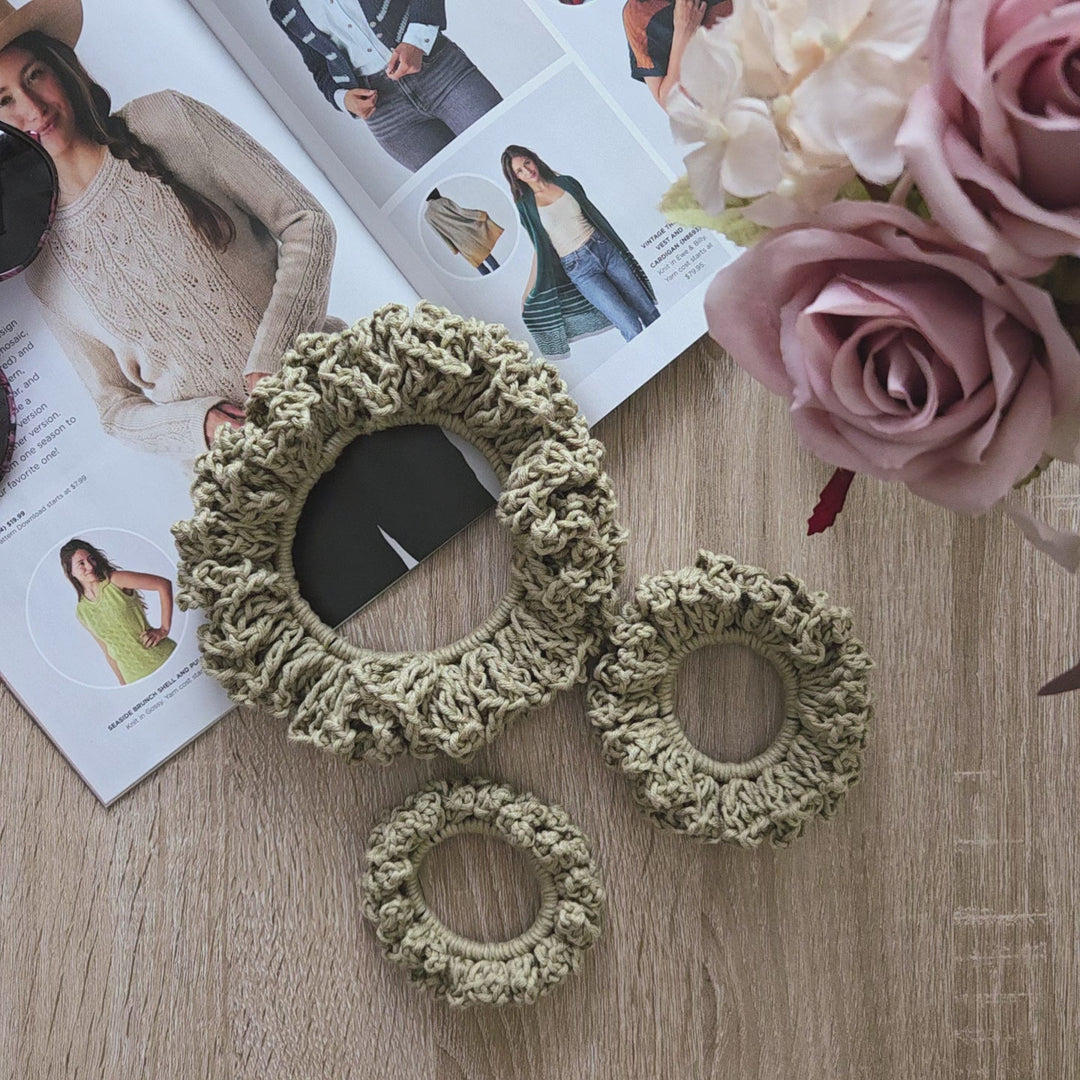 Bamboo Blend Crochet Scrunchies