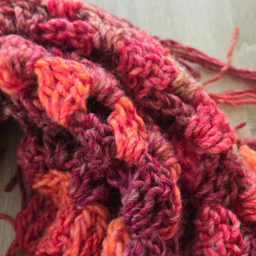 Woolen Triangle Fringed Shawl | La Carmella