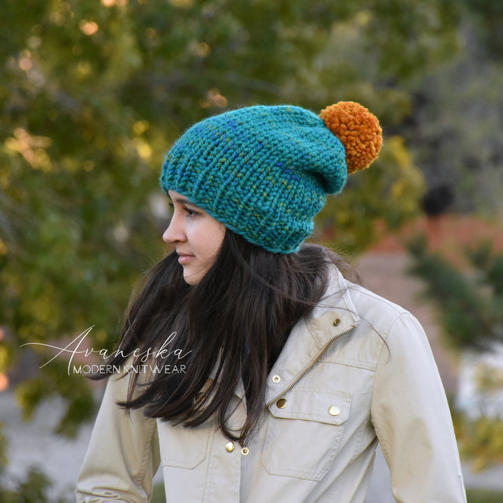 Chunky Knit Woman's Woolen Winter Slouchy Hat | THE GRACE