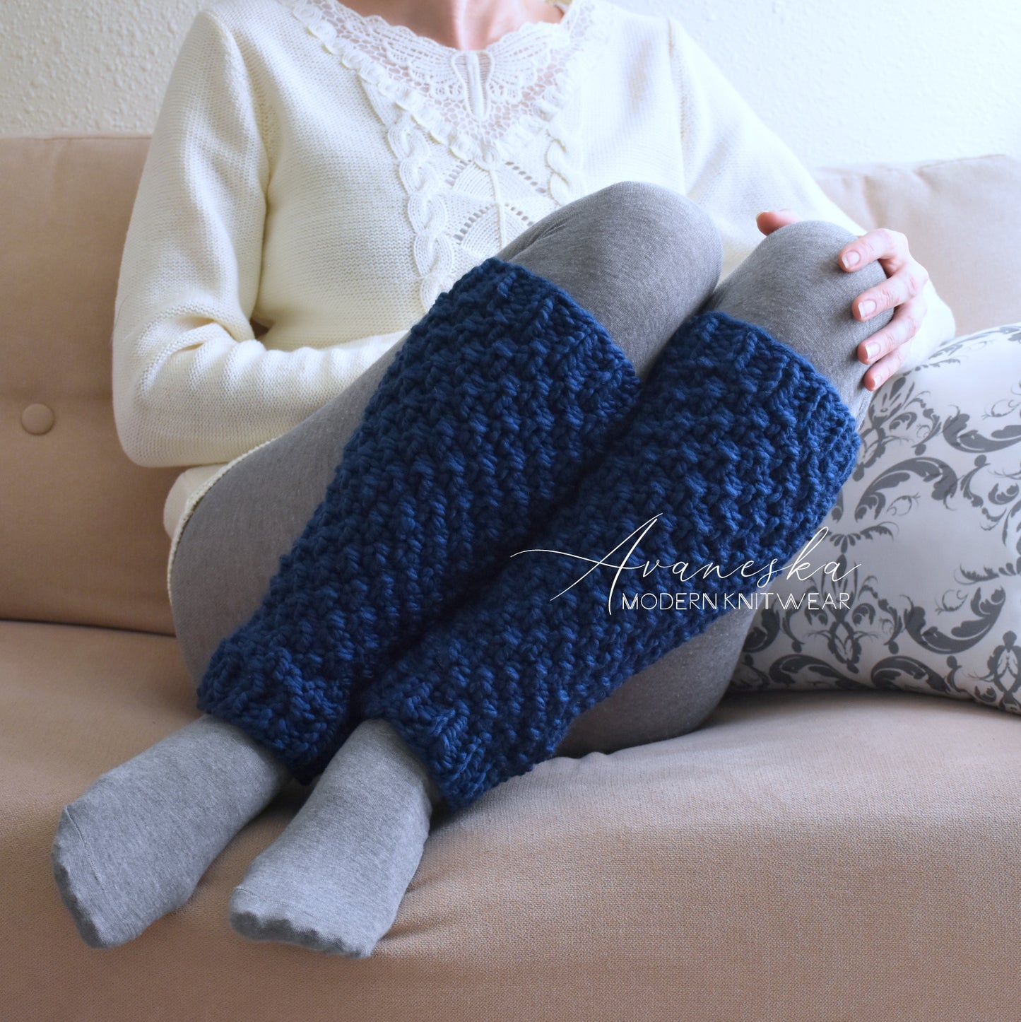 Woman's Knit Chunky Woolen Leg Warmers