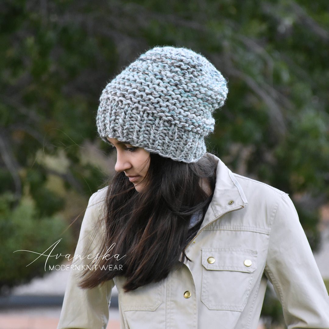 Woman's Knit Wool Winter Chunky Slouchy Hat