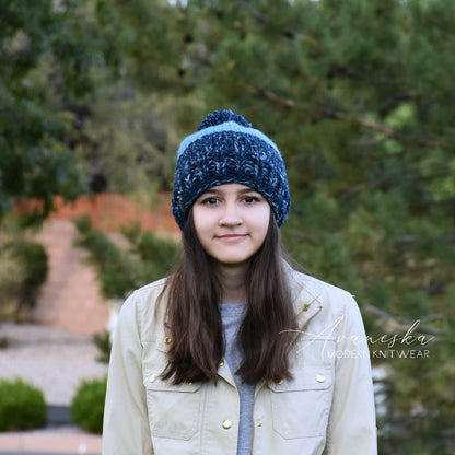 CLEARANCE Chunky Color Block Slouchy Hat | THE DARIA
