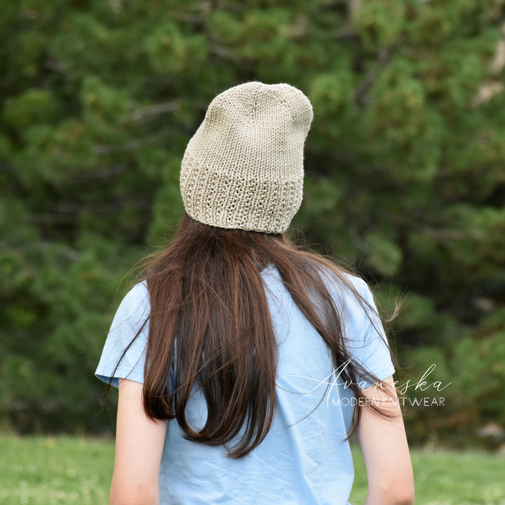 Non-Wool Knitted Women's Girls Lightweight Slouchy Beanie Hat | The VESPER