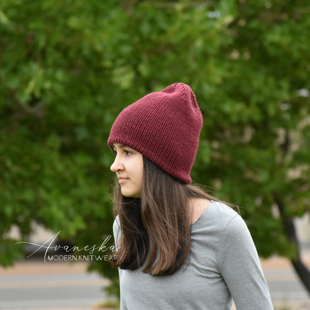 Non-Wool Knit Unisex Slouchy Beanie Hat | The ZINA