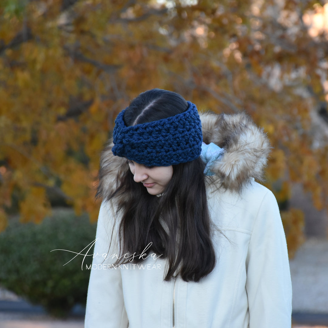 Knit Turban Twisted Ear Warmer Headband | THE VERA