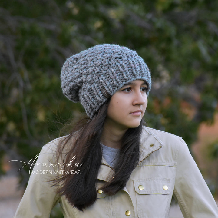 Woman's Knit Wool Winter Chunky Slouchy Hat