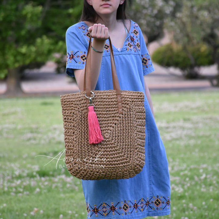Crochet Raffia Straw Bag | The CAMILLA