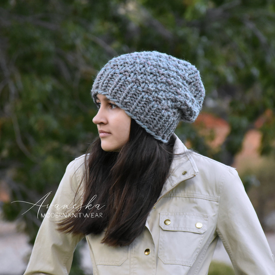 Woman's Knit Wool Winter Chunky Slouchy Hat