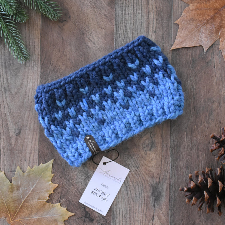 Knit Chunky Fair Isle Nordic Women Ear Warmer | THE HOLLI